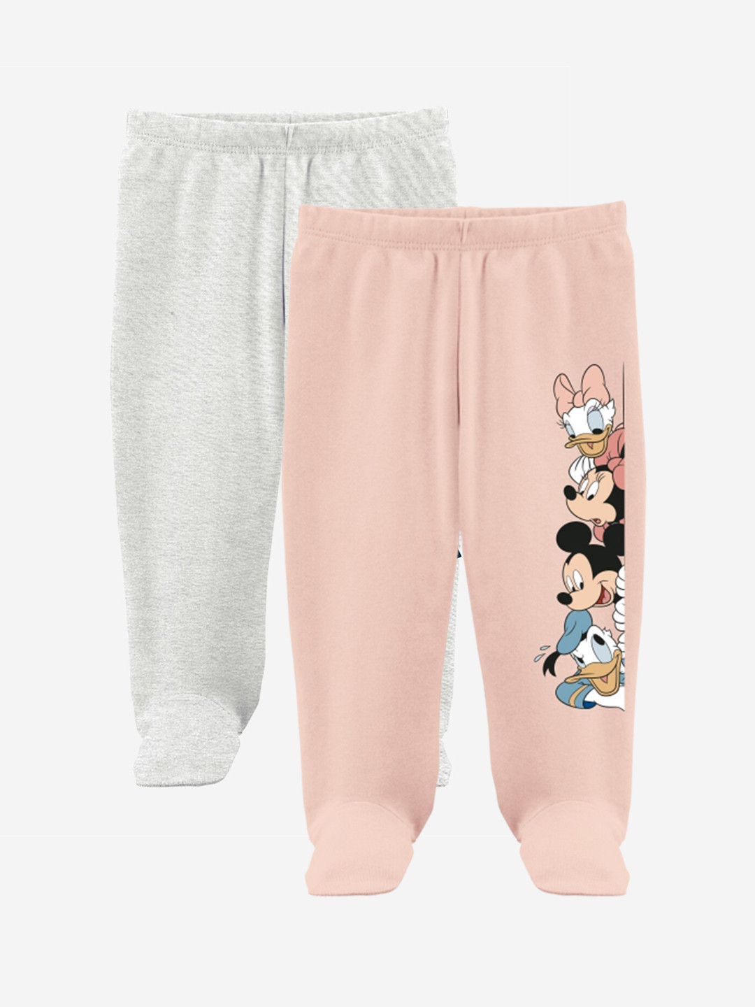 Minicult Infants Set Of 2 Mickey & Friends Printed Cotton Lounge Pants