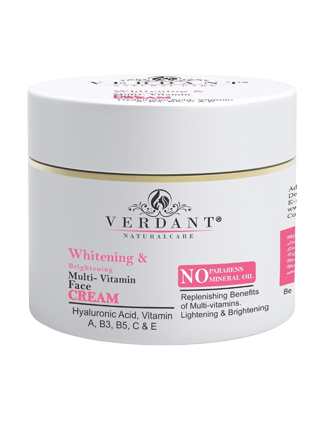Verdant Natural Care Whitening & Brightening Multi-Vitamin Face Massage Cream - 100 ml