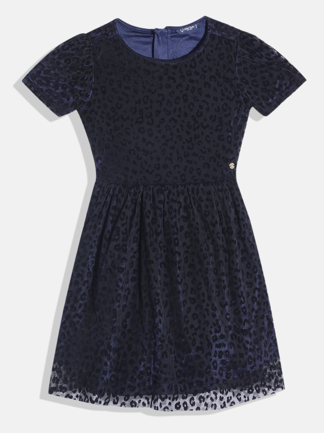 Allen Solly Junior Girls Self Design Fit & Flare Dress