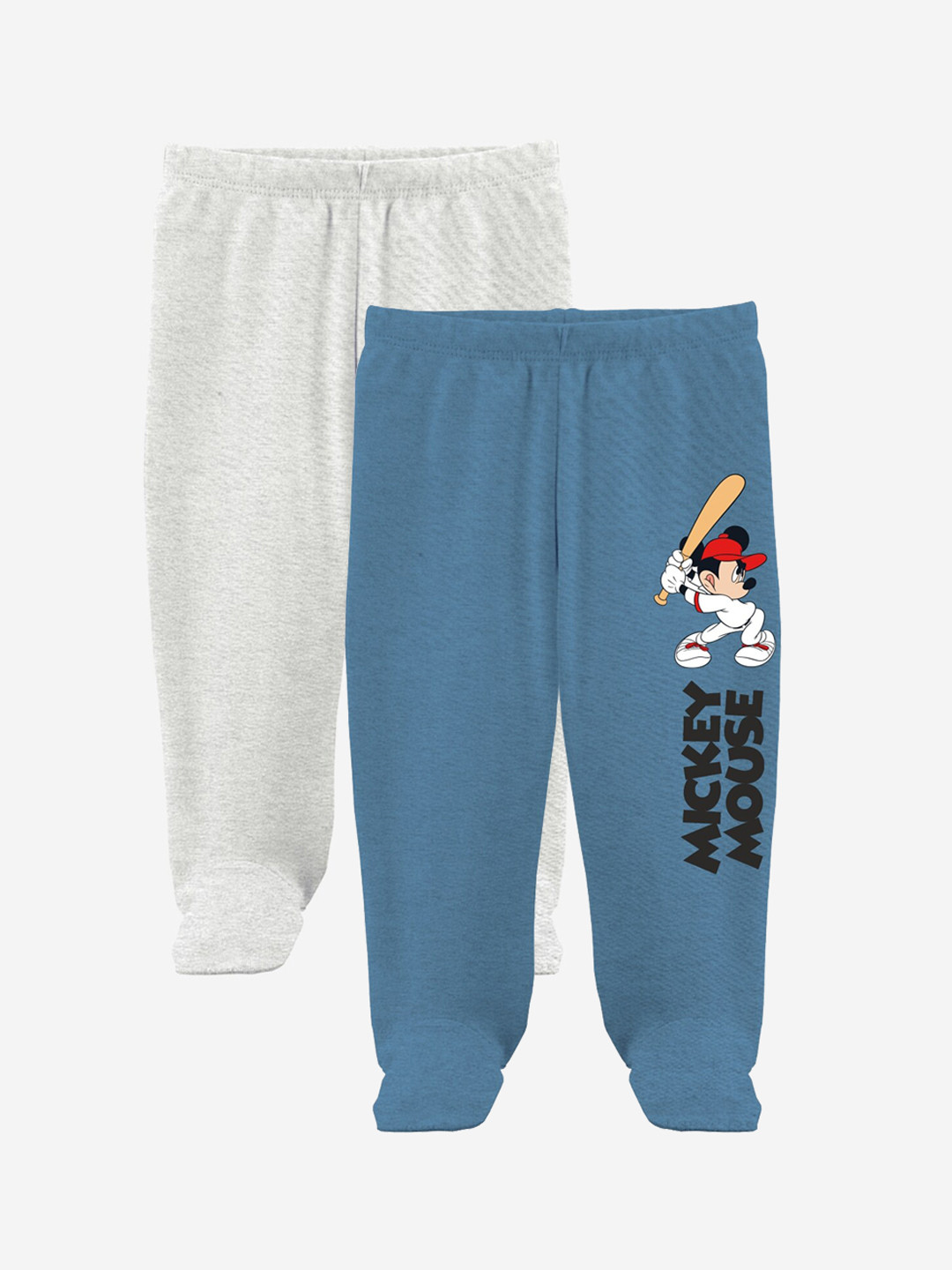 Minicult Unisex Kids Pack of 2 Footed Cotton Lounge Pants