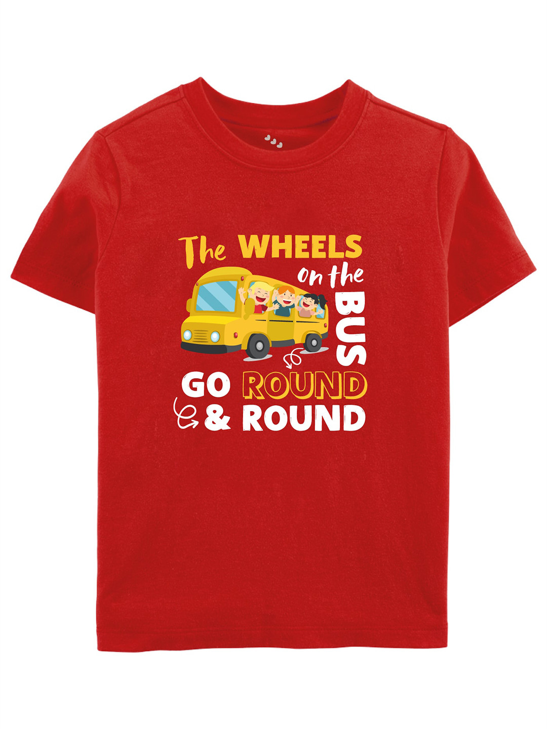 Zeezeezoo Kids Round Neck Rhyme Graphic Printed Cotton T-shirt