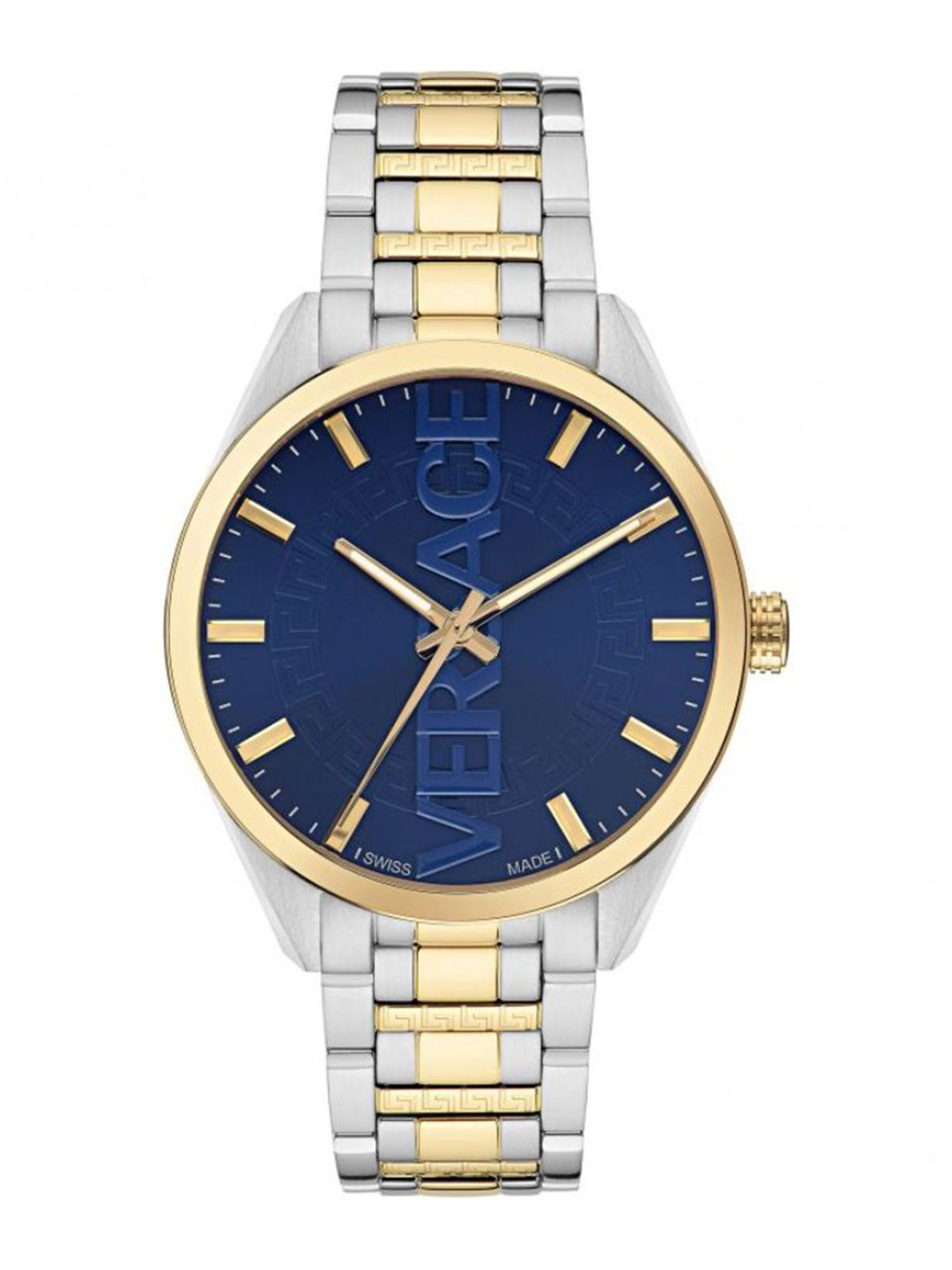 Versace Men Printed Dial & Stainless Steel Straps Analogue Watch VE3H00422