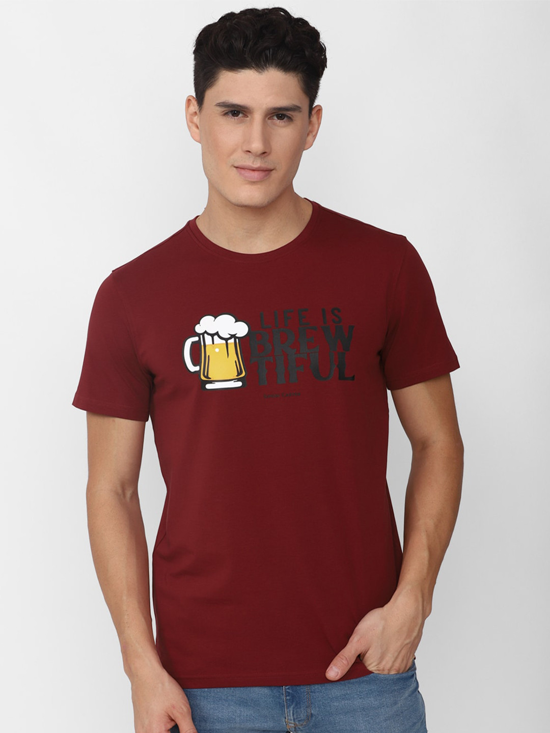 SIMON CARTER LONDON Graphic Printed Printed Slim Fit T-shirt