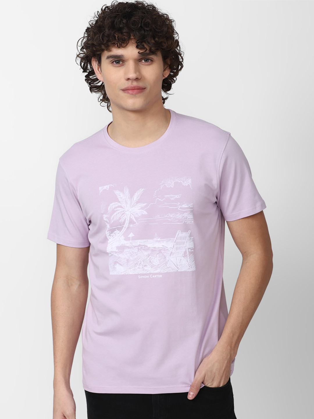 SIMON CARTER LONDON Tropical Printed Slim Fit T-shirt
