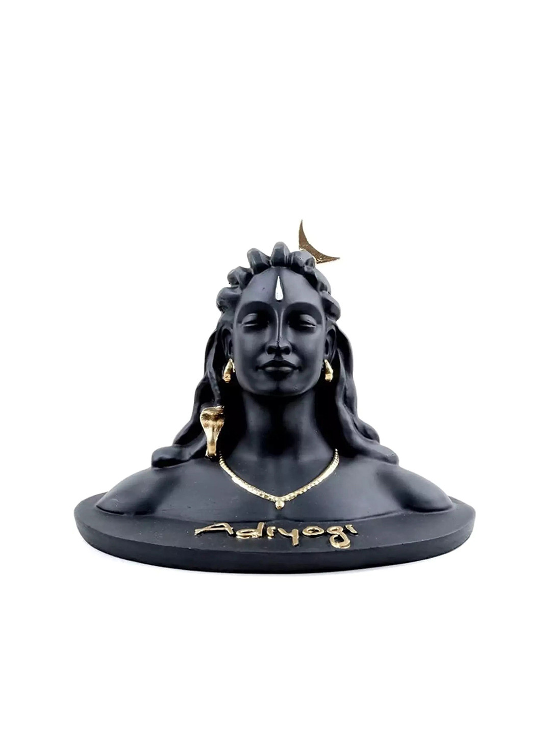 SkyKey Black Textured Polyresin Adiyogi Idol Showpiece