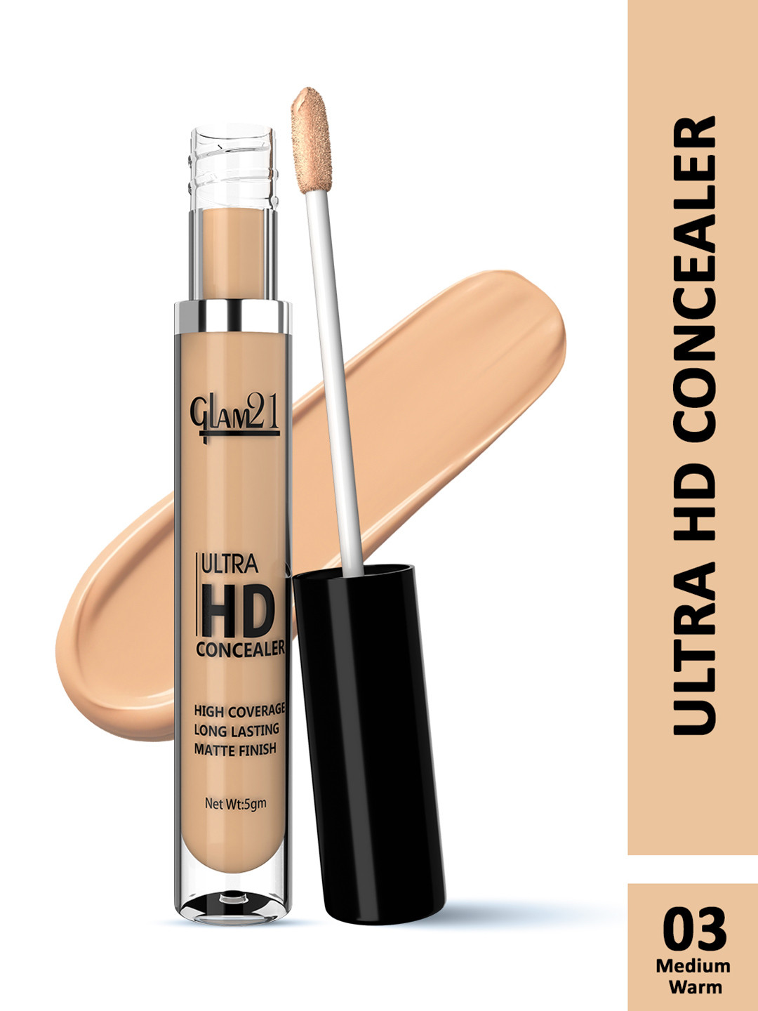 GLAM21 Ultra HD Liquid Concealer 5g - Medium Ivory 03