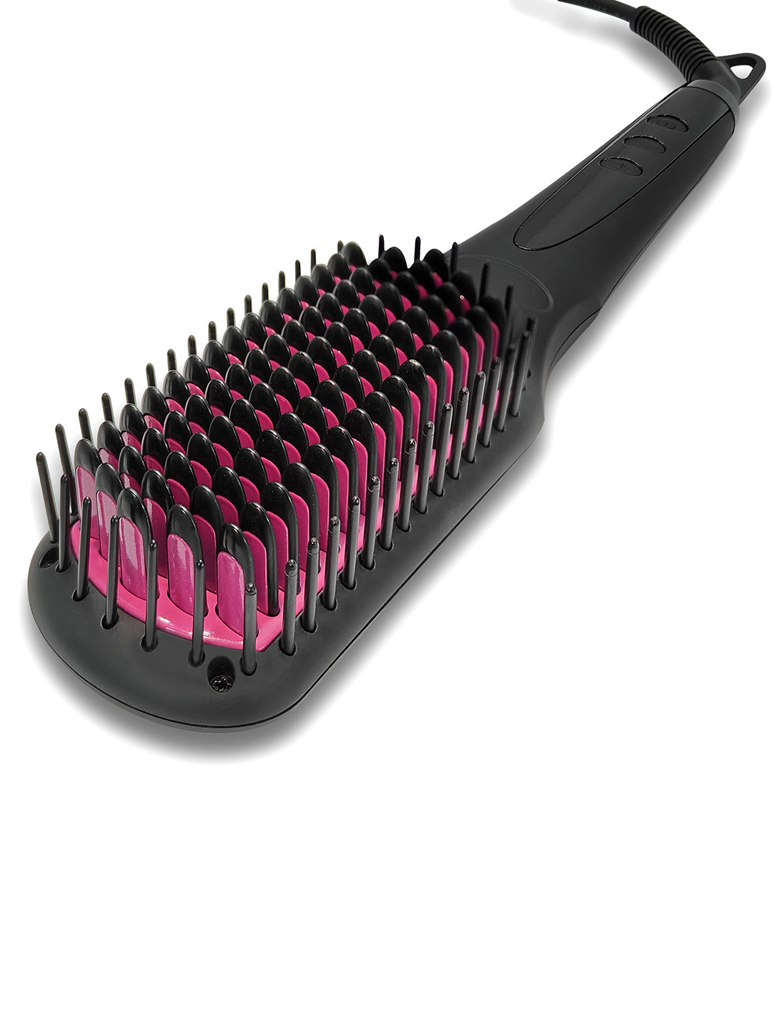 Agaro HSB2206 2-in-1 Hair Straightening & Combing Brush with Ionic Technology - Black