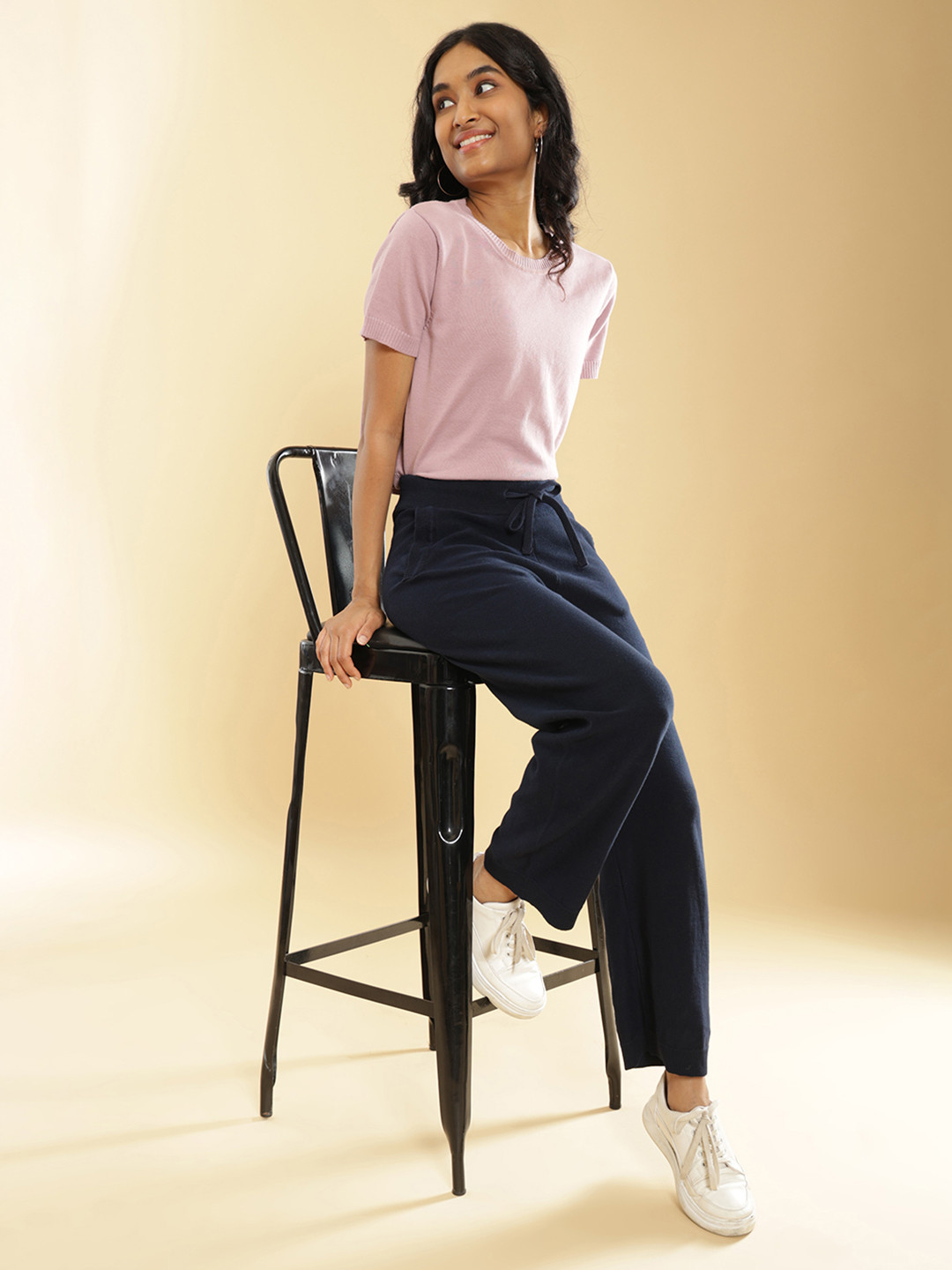 Blissclub Women Move All Day Plus Size Relaxed-Fit Pure Cotton Track Pants