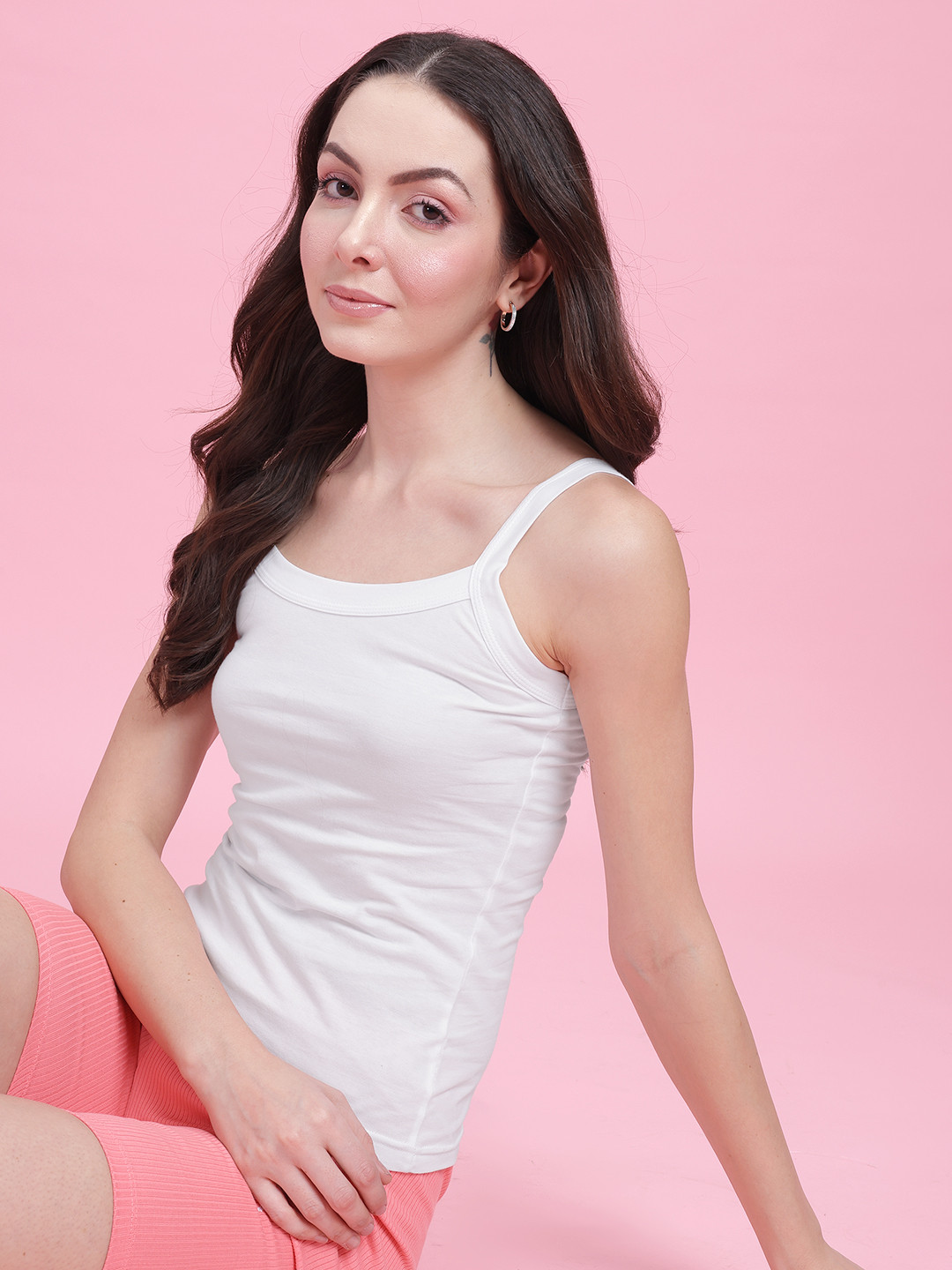 DressBerry Shoulder Straps Pure Cotton Camisole