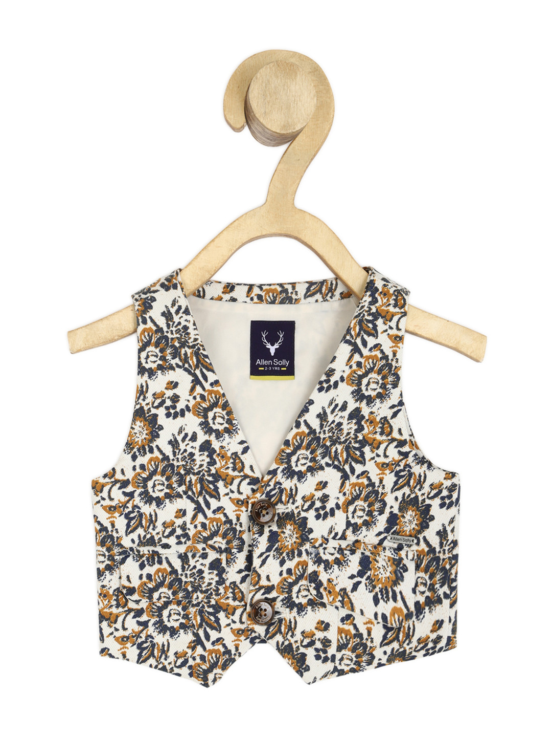 Allen Solly Junior Boys Ethnic Motifs Printed Waistcoat