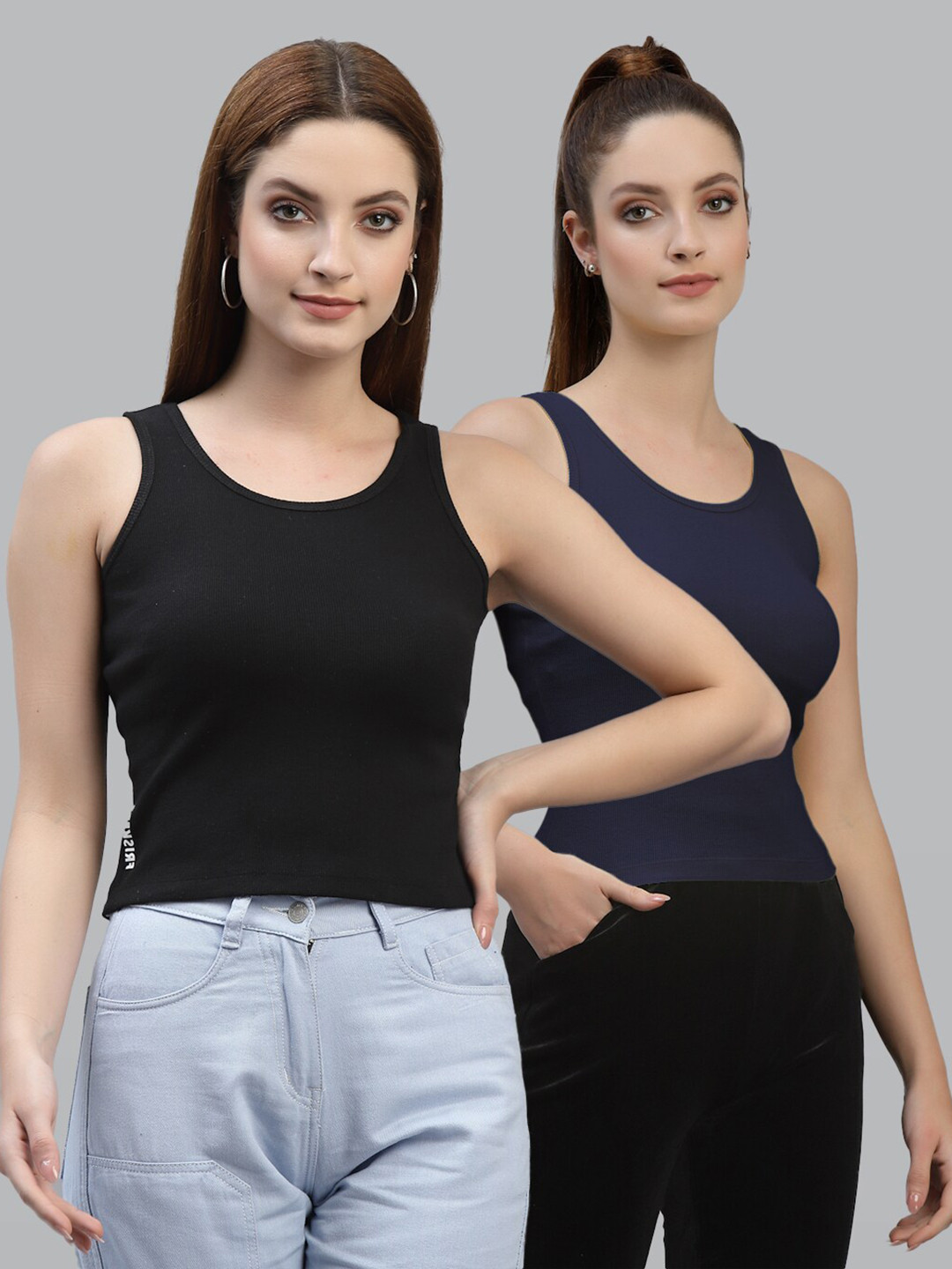 Friskers Pack Of 2 Sleeveless Tank Tops