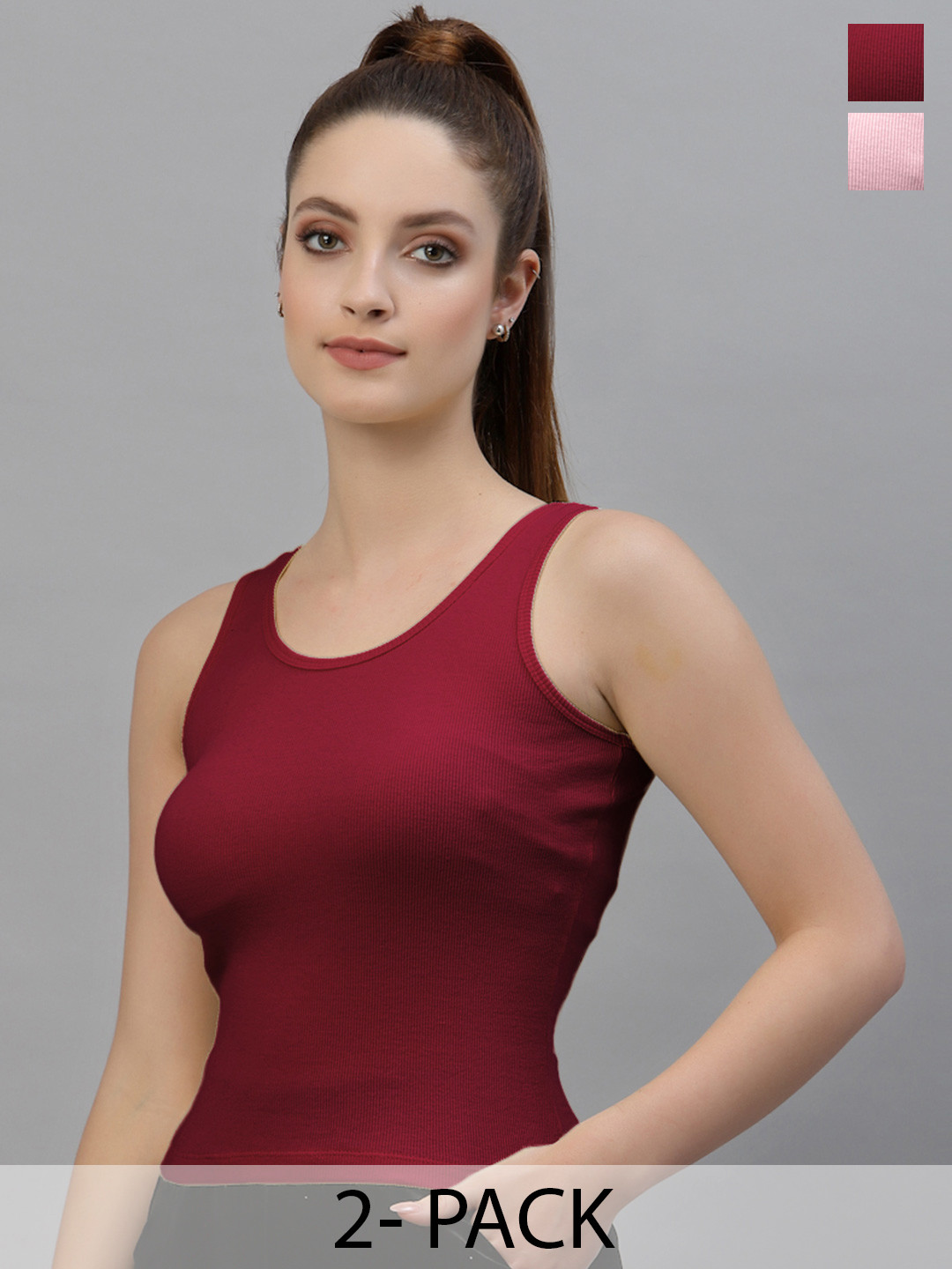Friskers Pack Of 2 Cotton Tank Top