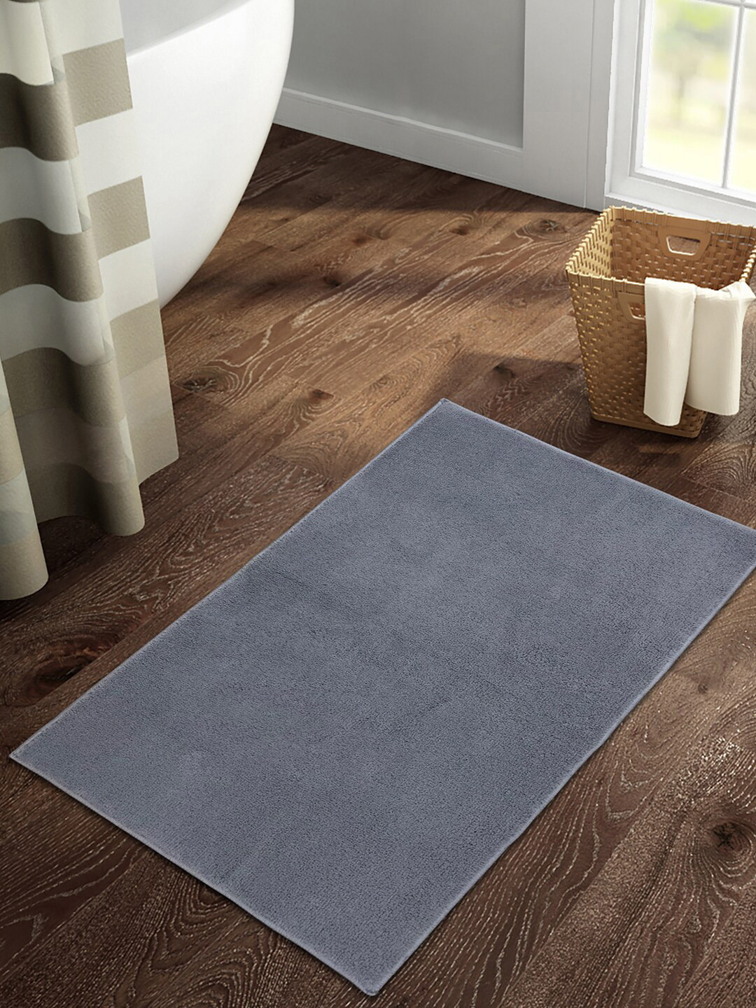 Welspun Raang Drylon Grey 1300 GSM Acrylic Small Bath Mat