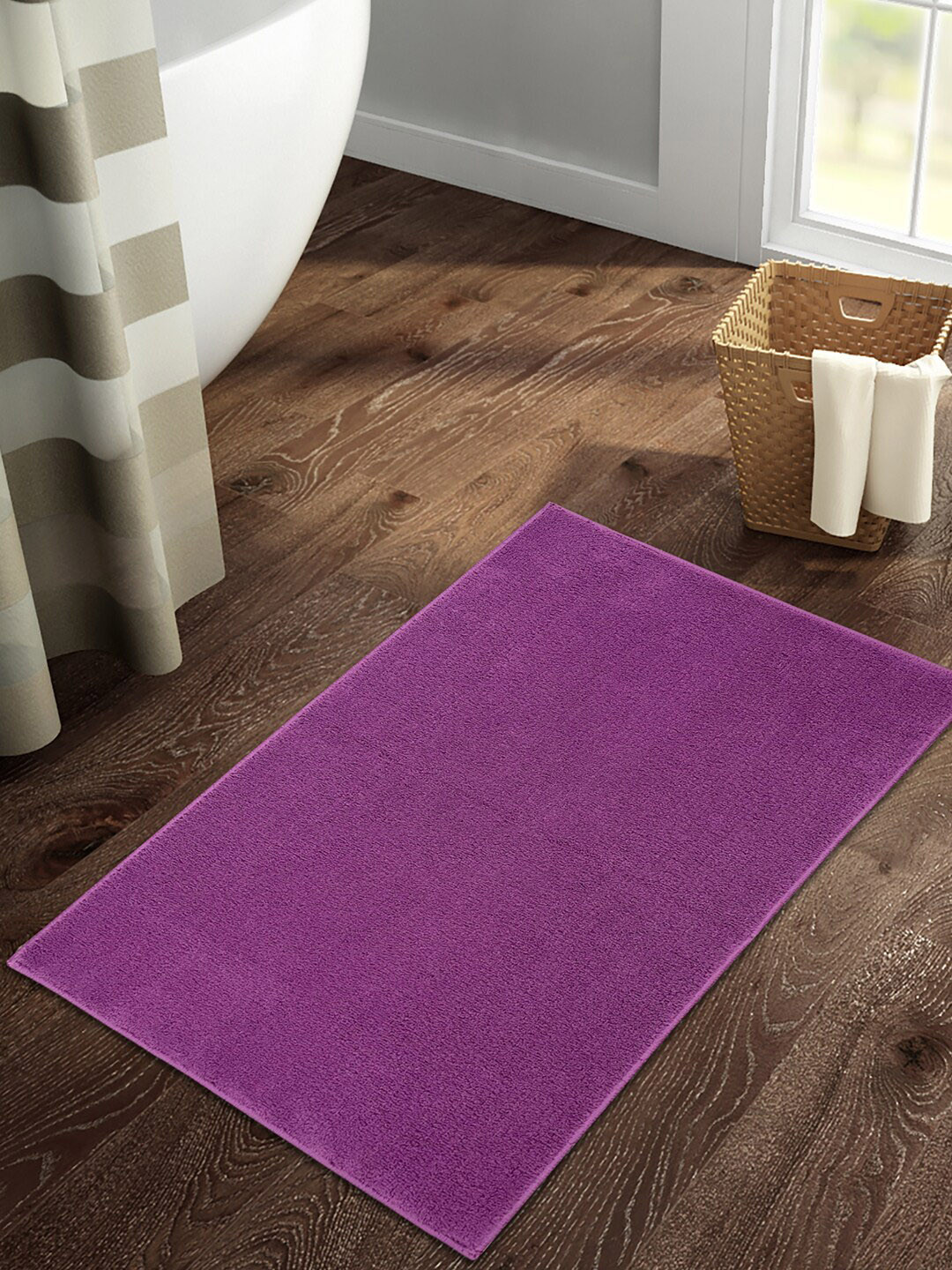Welspun Raang Drylon Purple Acrylic Small Bath Mat