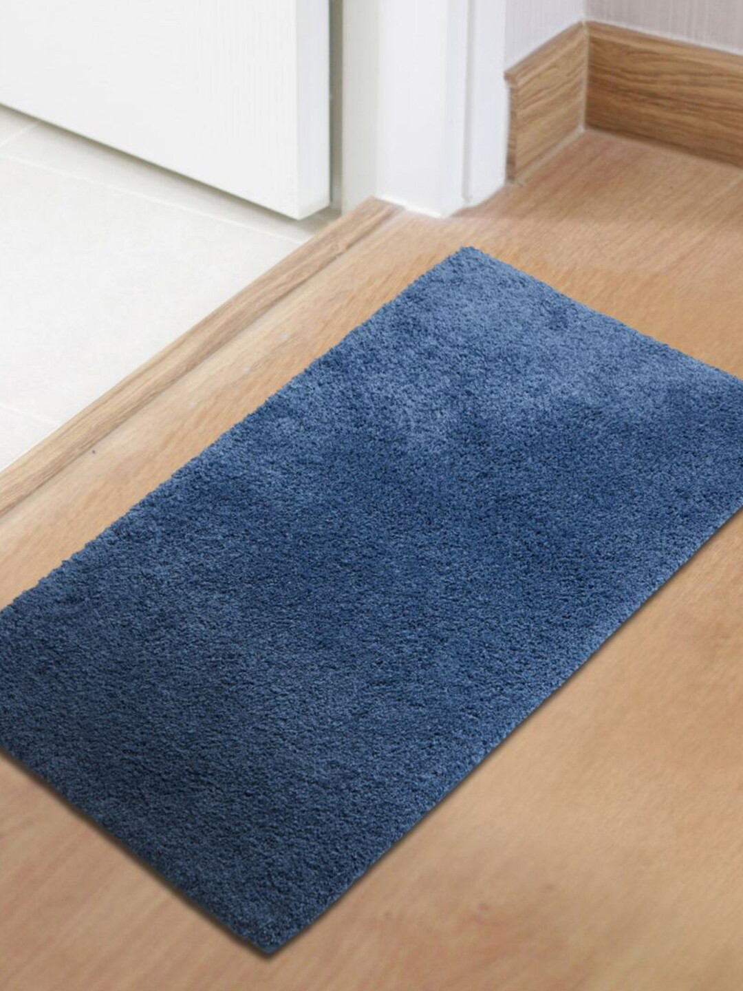 SPACES Exotica Drylon Navy Blue 2355 GSM Acrylic Large Bath Mat