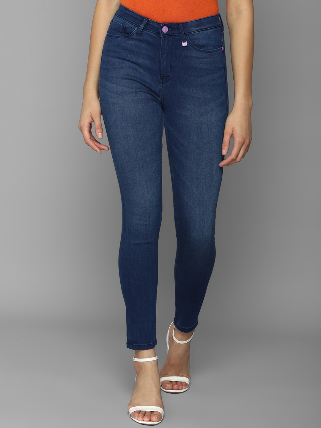 Allen Solly Woman Light Fade Clean Look Cotton Jeans