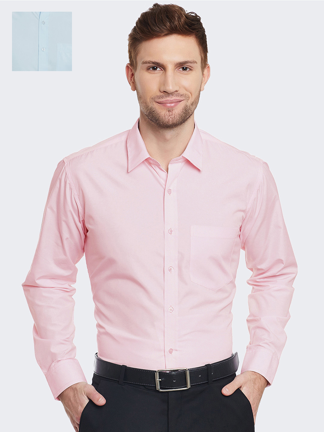 Hancock Pack of 2 Solid Formal Shirts