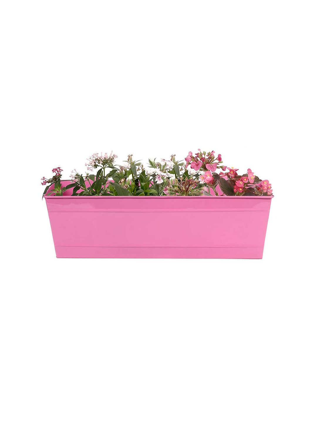 TRUSTBASKET Pink Railing Hanging Metal Planter