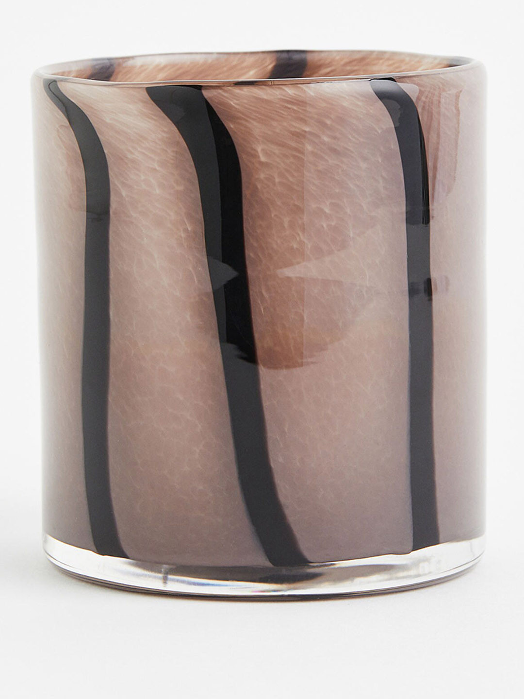 H&M Brown Glass Tealight Holder