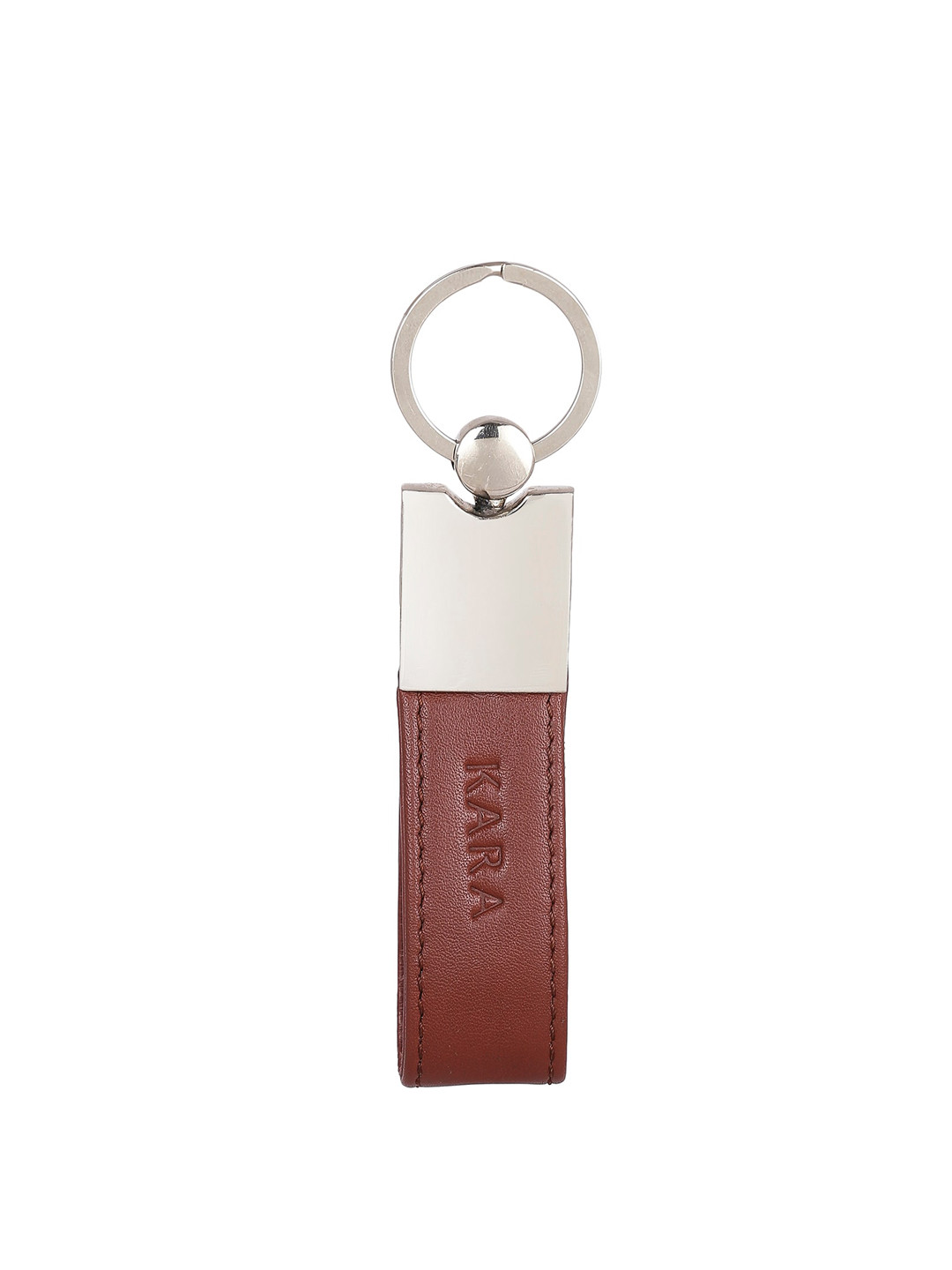Kara Unisex Tan Genuine Leather Key Chain
