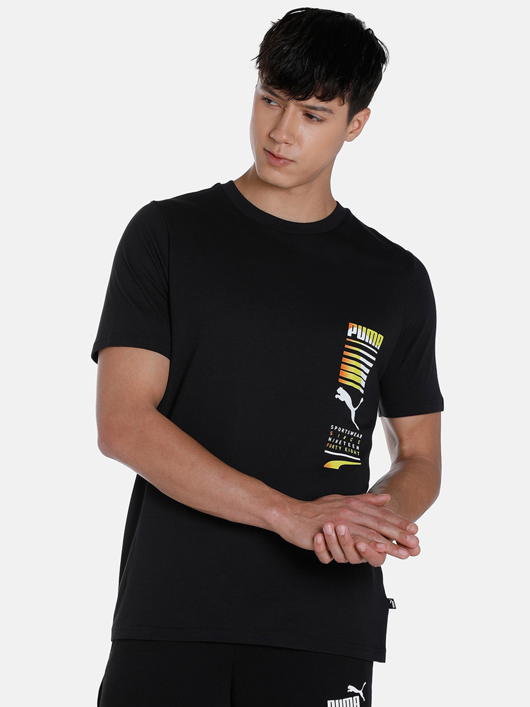 Puma GRAPHICS Printed Regular Fit Cotton T-Shirts