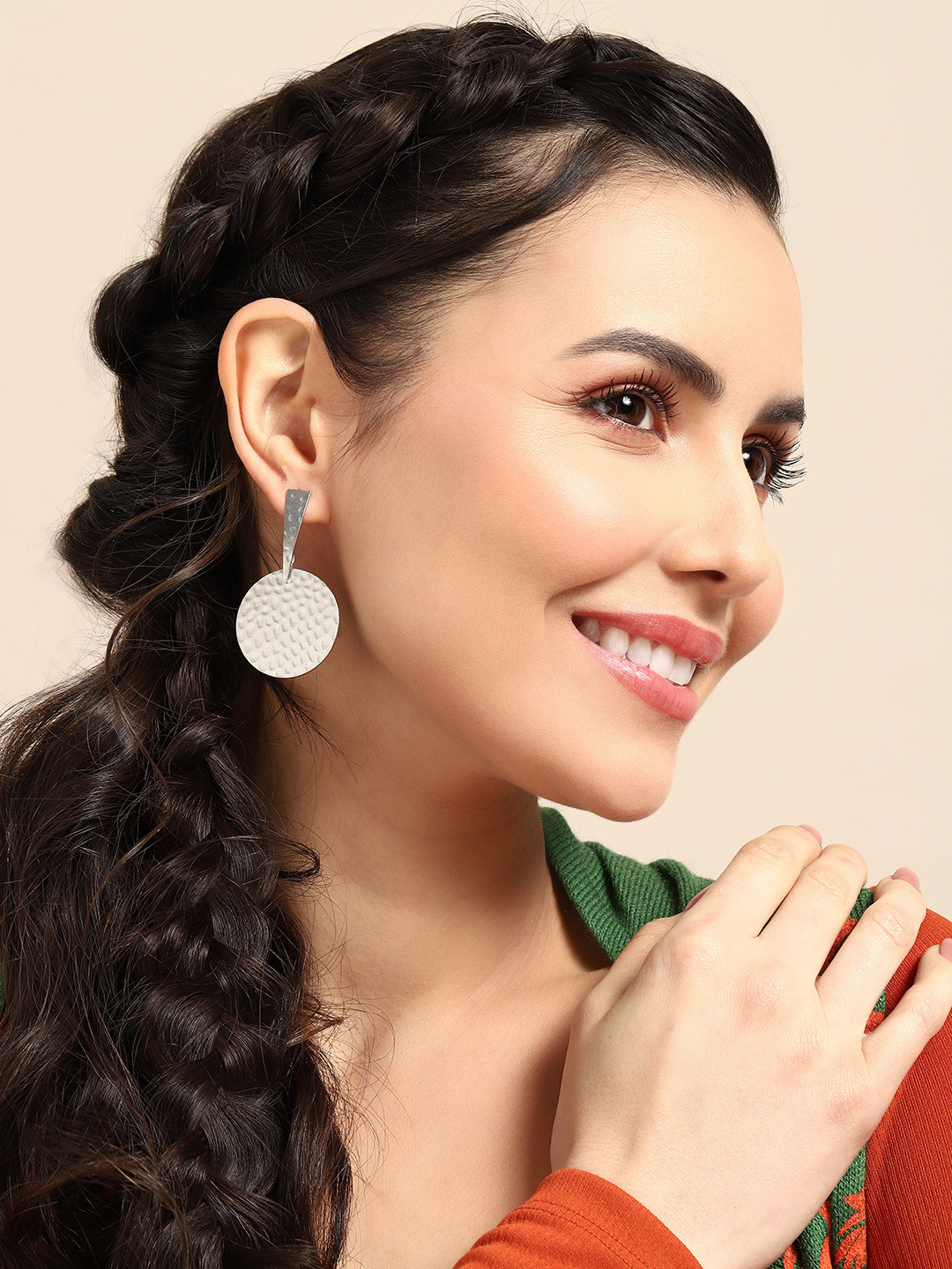 Sangria Circular Drop Earrings