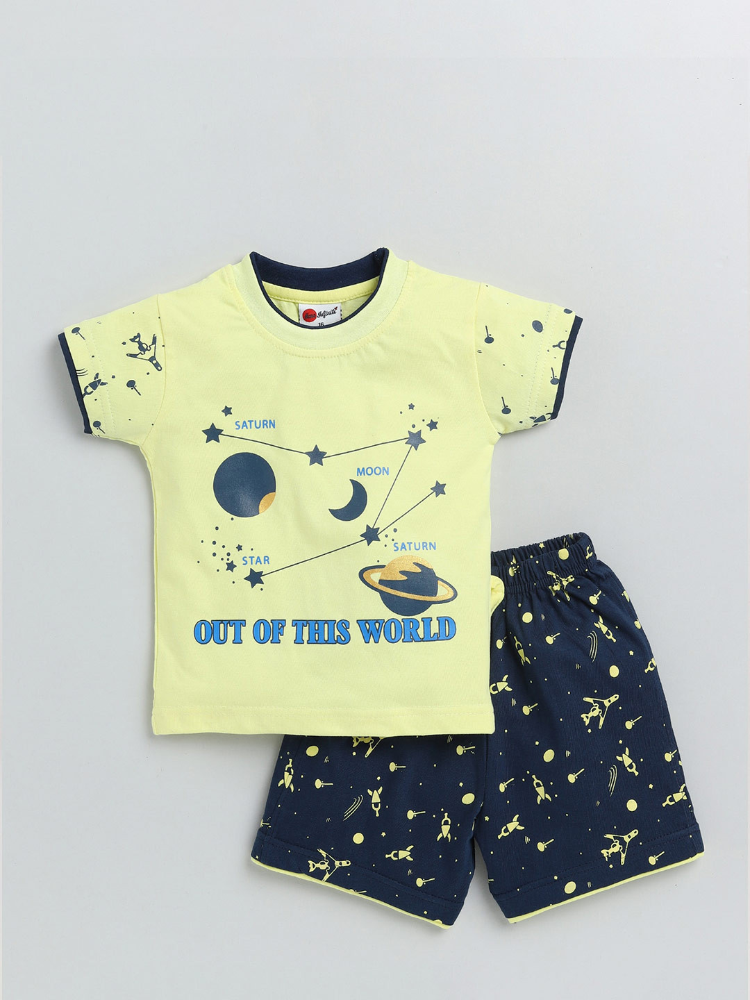 Mars Infiniti Boys Printed Pure Cotton T-shirt with Shorts