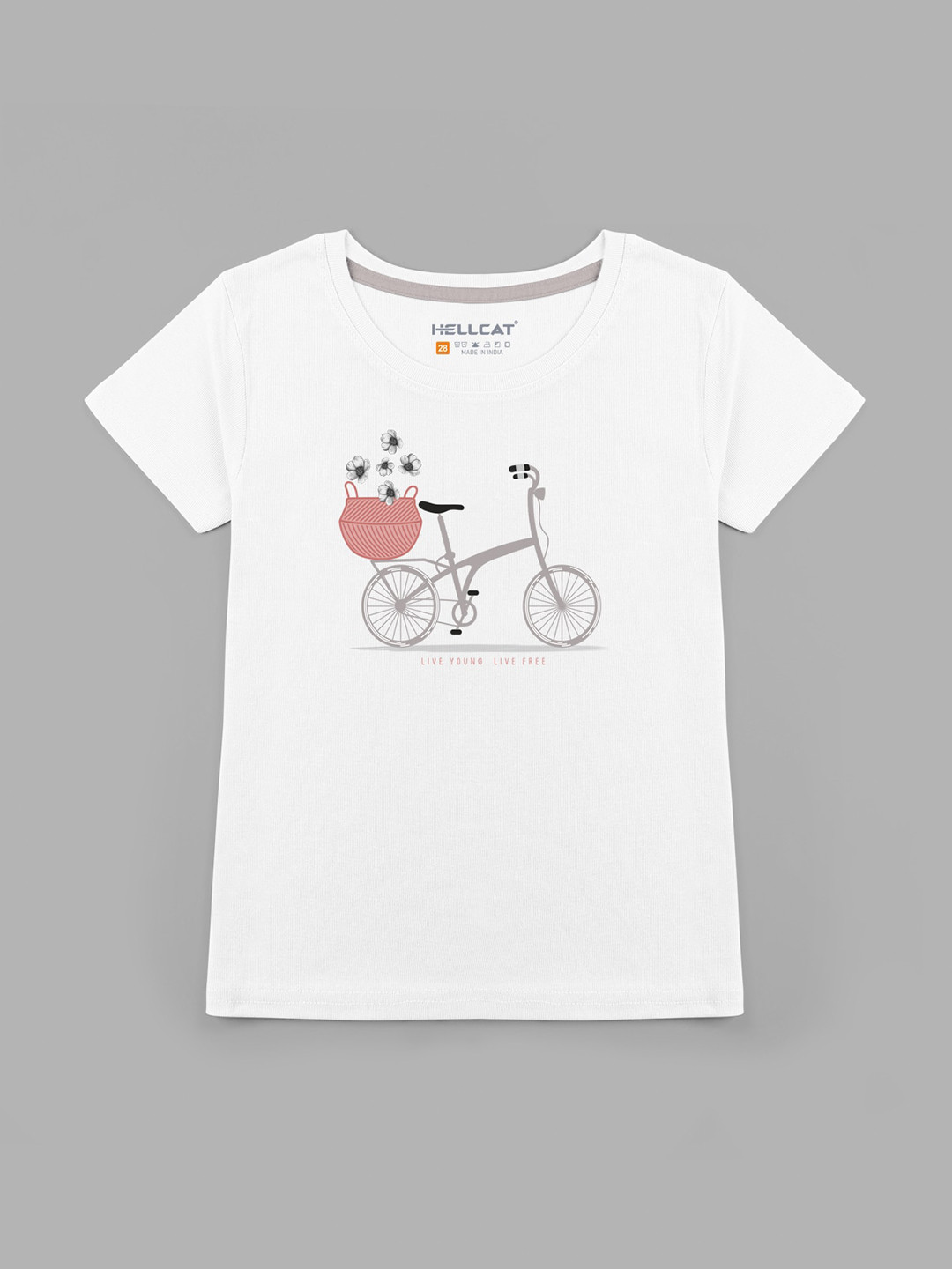 HELLCAT Girls Bicycle Printed T-shirt
