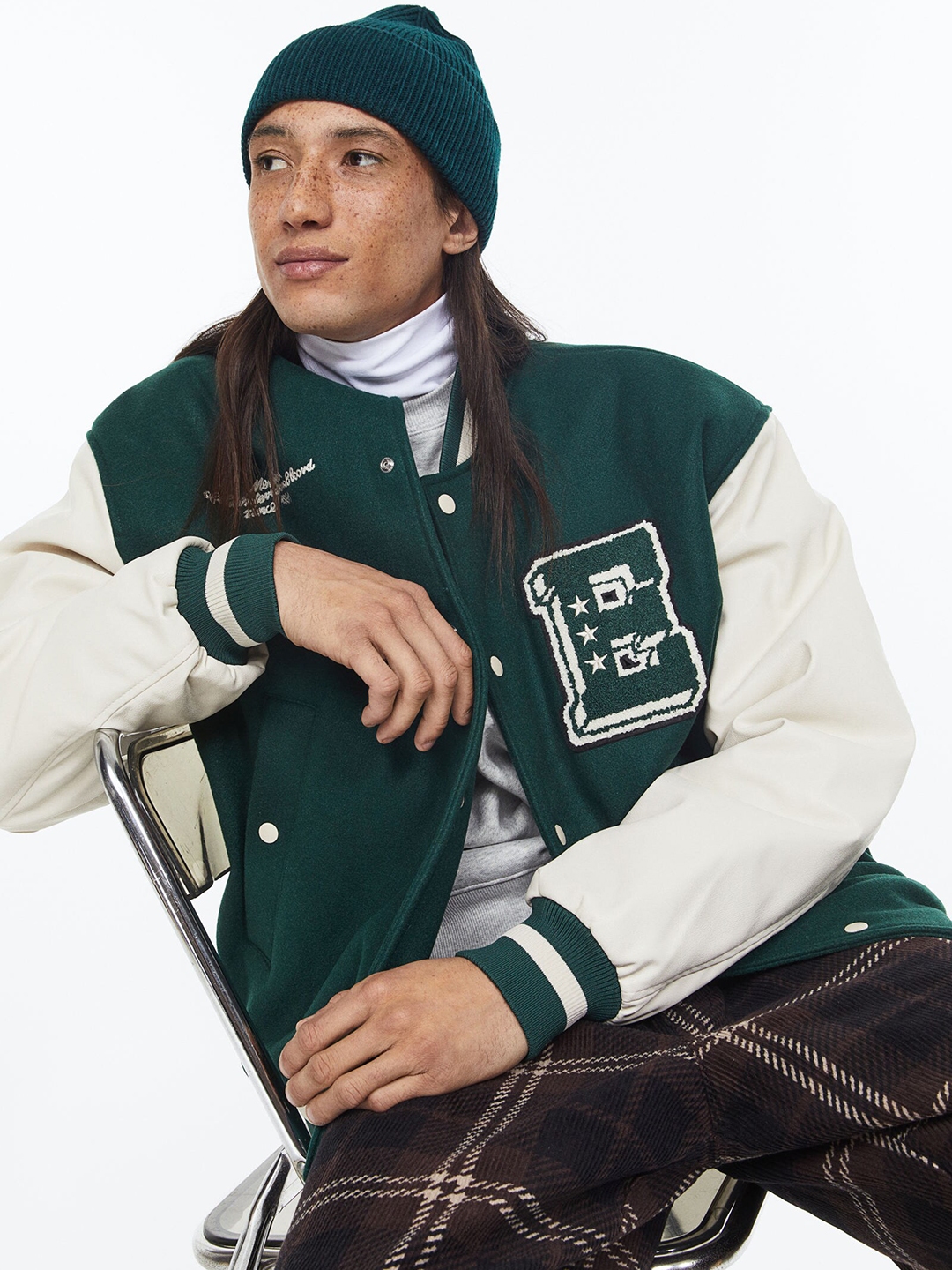 Letterman sale jacket h&m