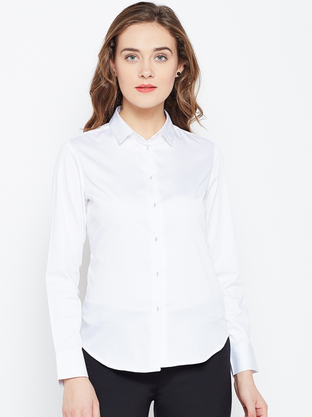 White formal best sale shirt for womens