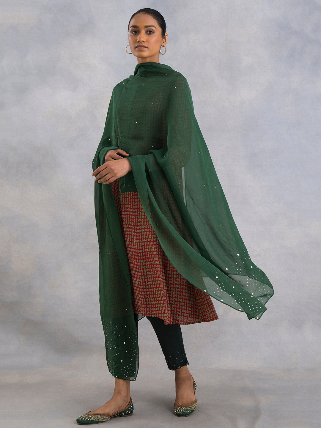 W The Folksong Collection Silk Mukaish Dupatta