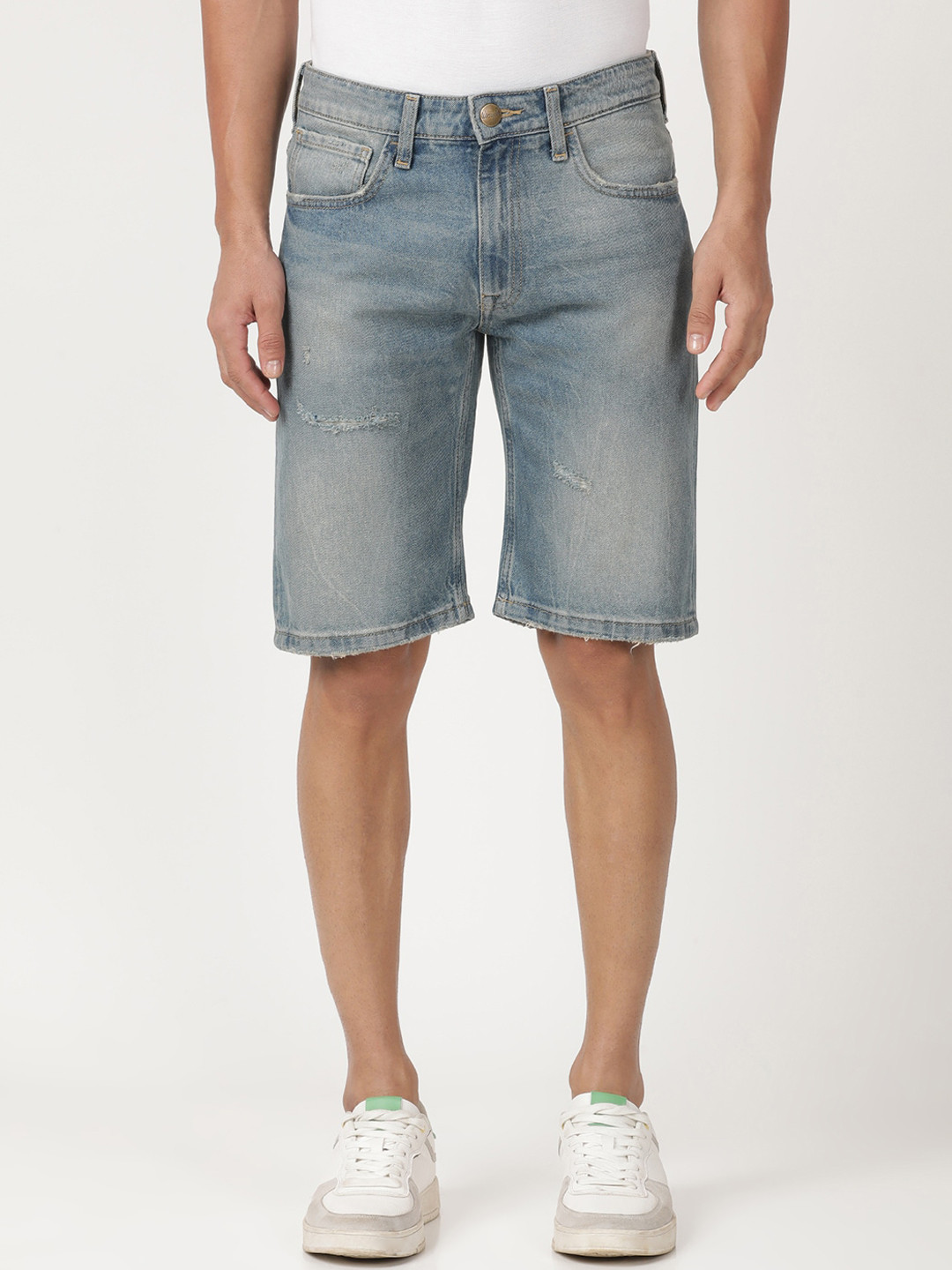 Wrangler Men Washed Slim Fit Cotton Denim Shorts