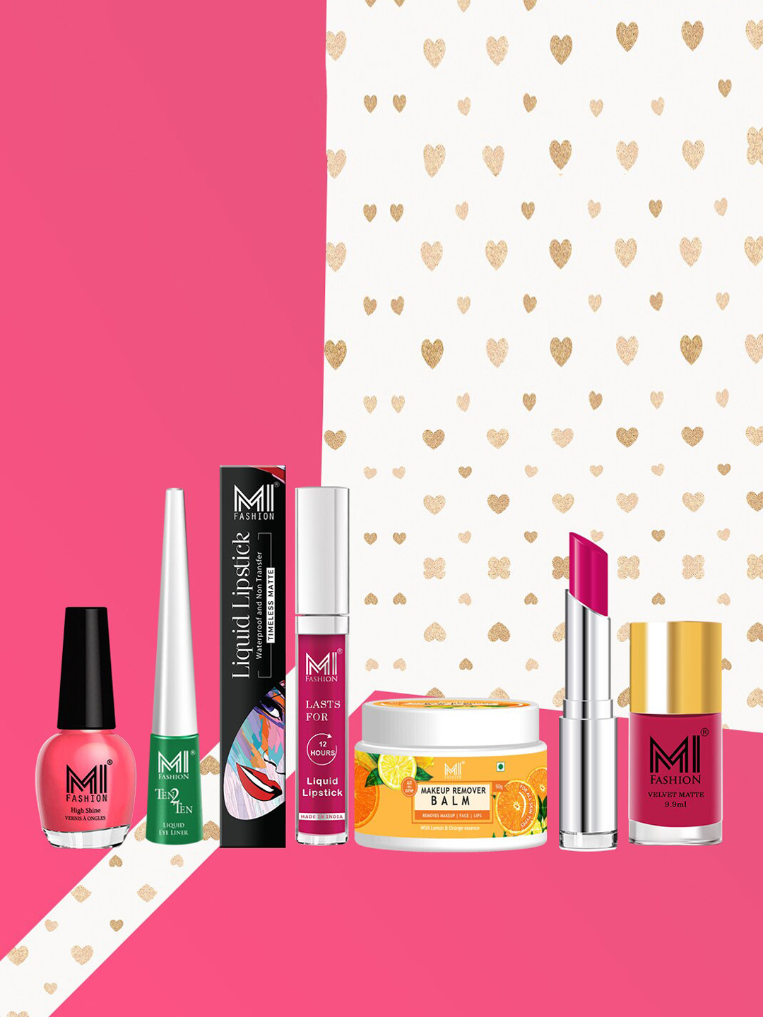 MI FASHION Get the Perfect Look At Home Pack Of 7 Professional  Makeup Kit-A179-Green