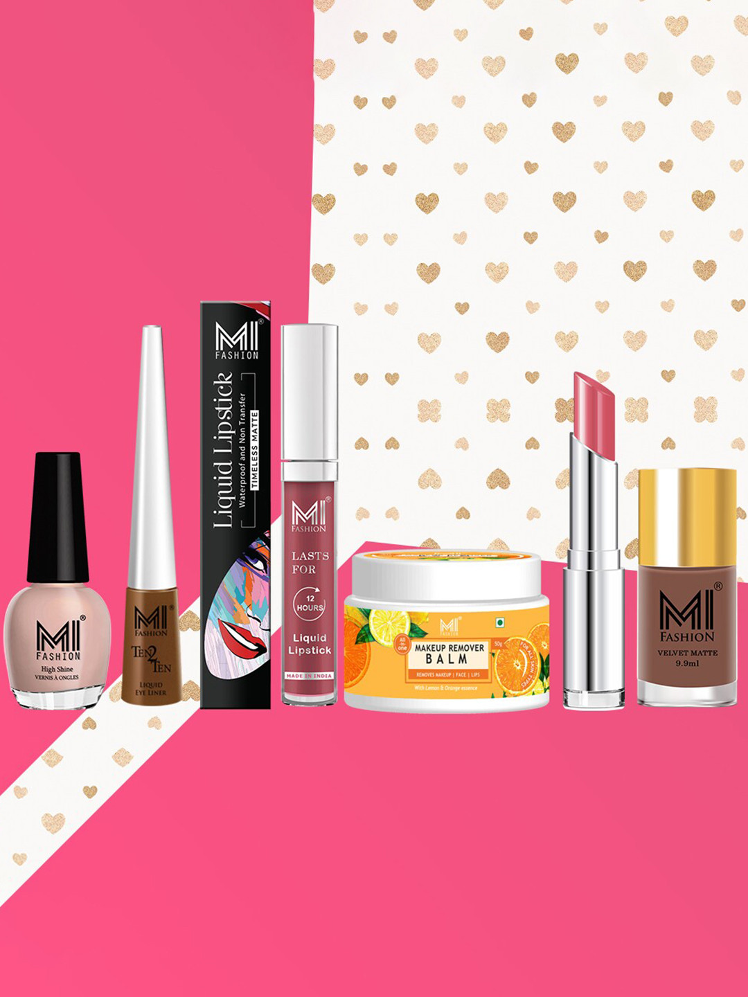 MI FASHION Beauty Solution For Every Women Pack Of 7 All-in-One Makeup Kit -A198-Nude