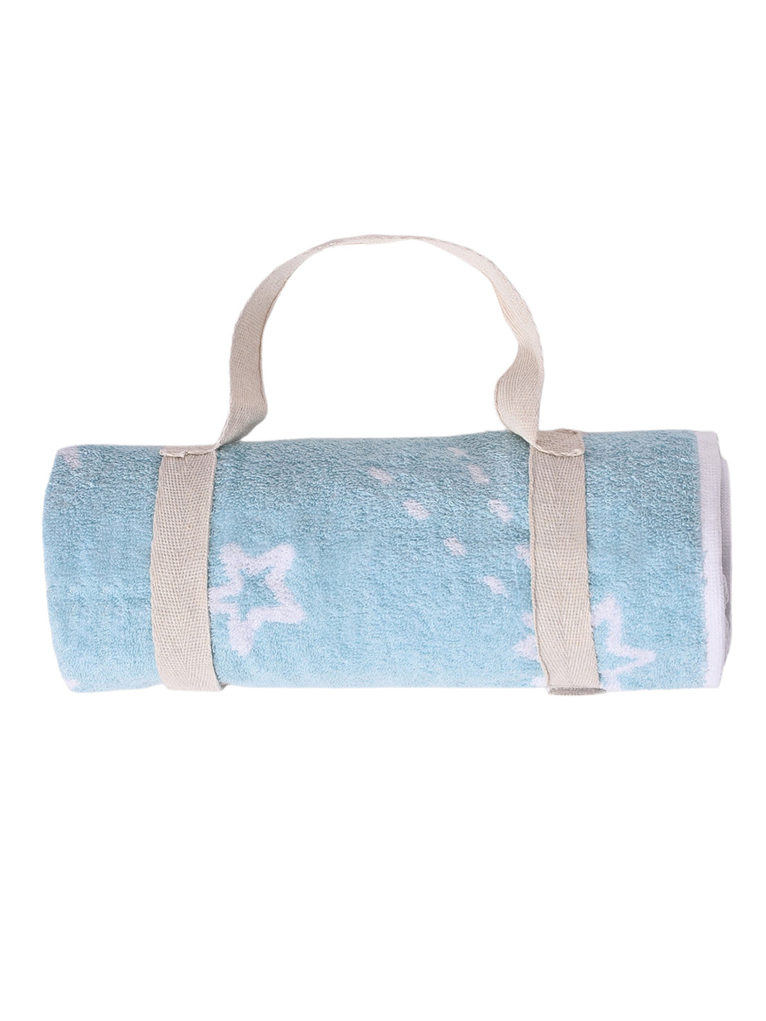 MiArcus Constellation Boys Blue & White Star Printed 400 GSM Terry Cotton Bath Towel