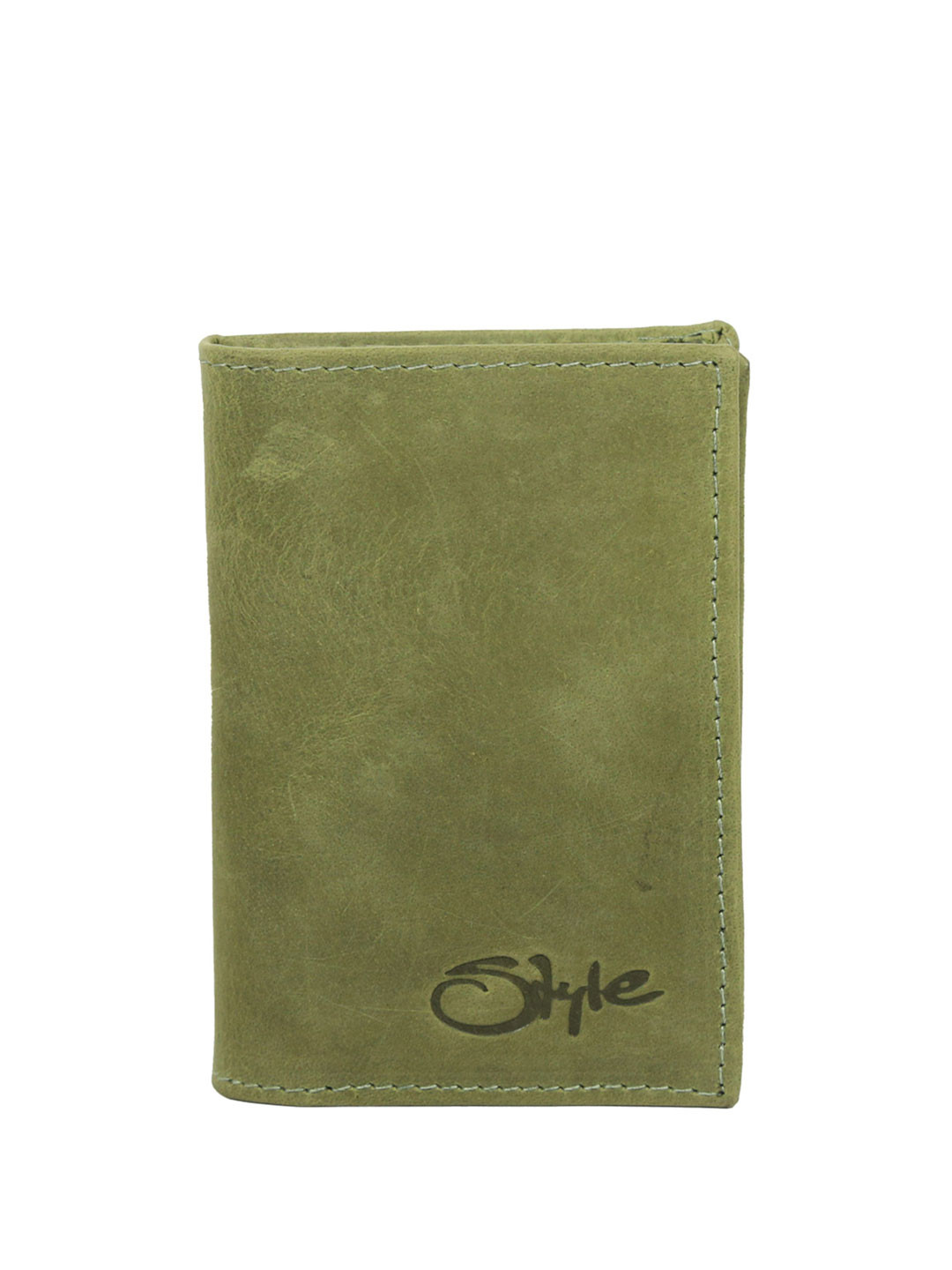 Style Shoes Unisex Green Leather Card Holder