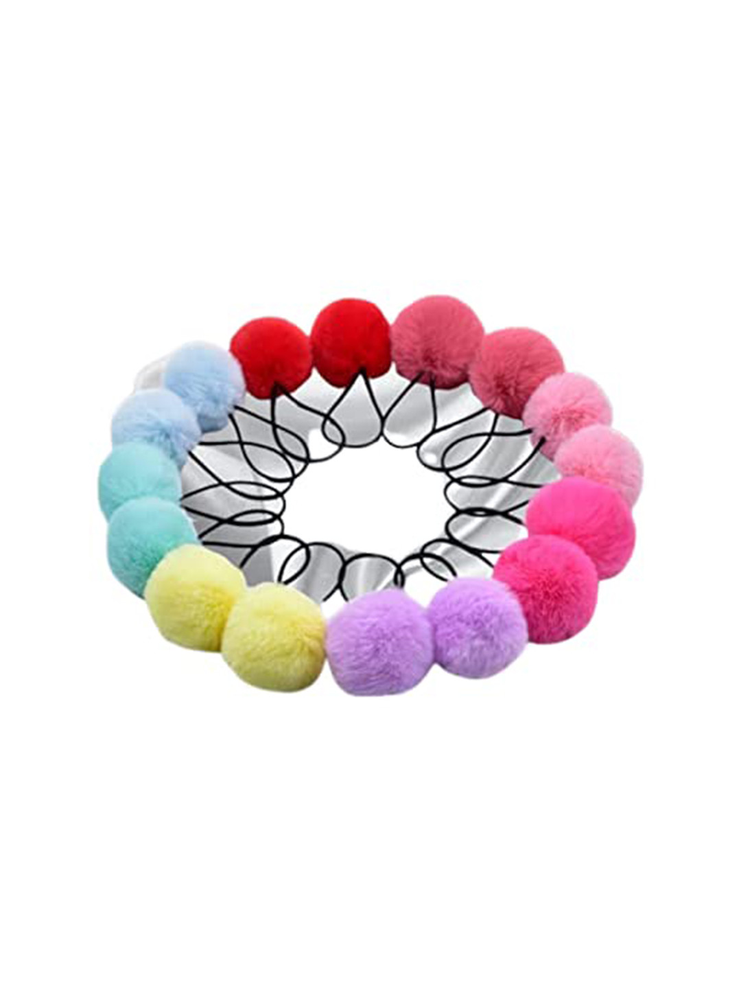 CHANDERKASH Women Set Of 10 Fur Ponytail Holders