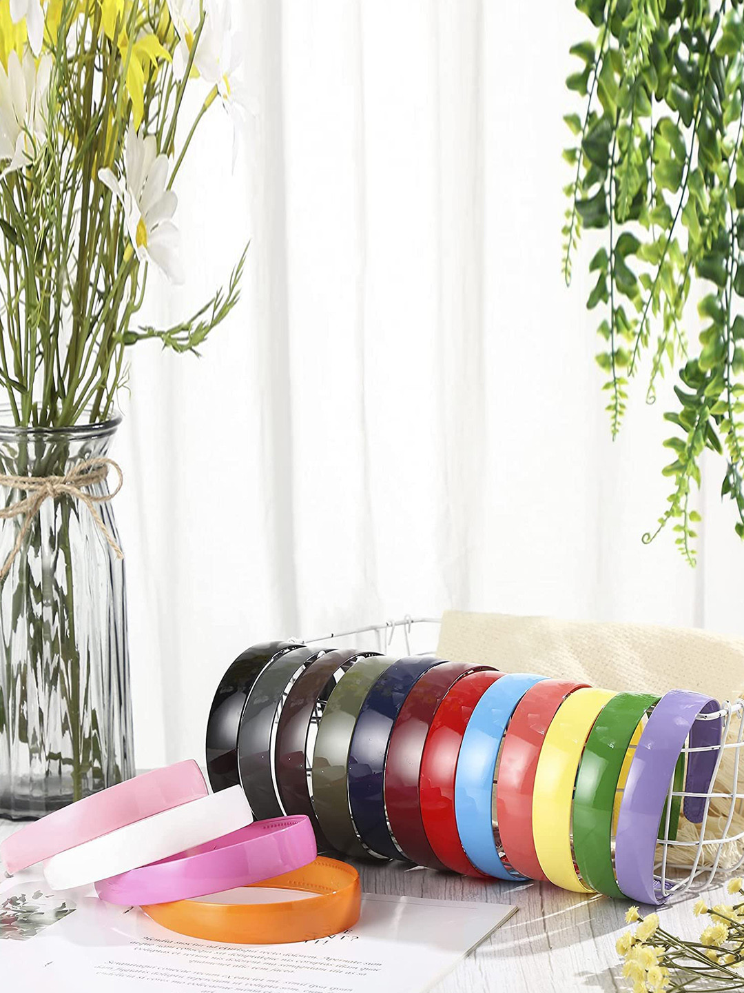 CHANDERKASH Women Set of 5 Wide Anti-slip Hair Bands