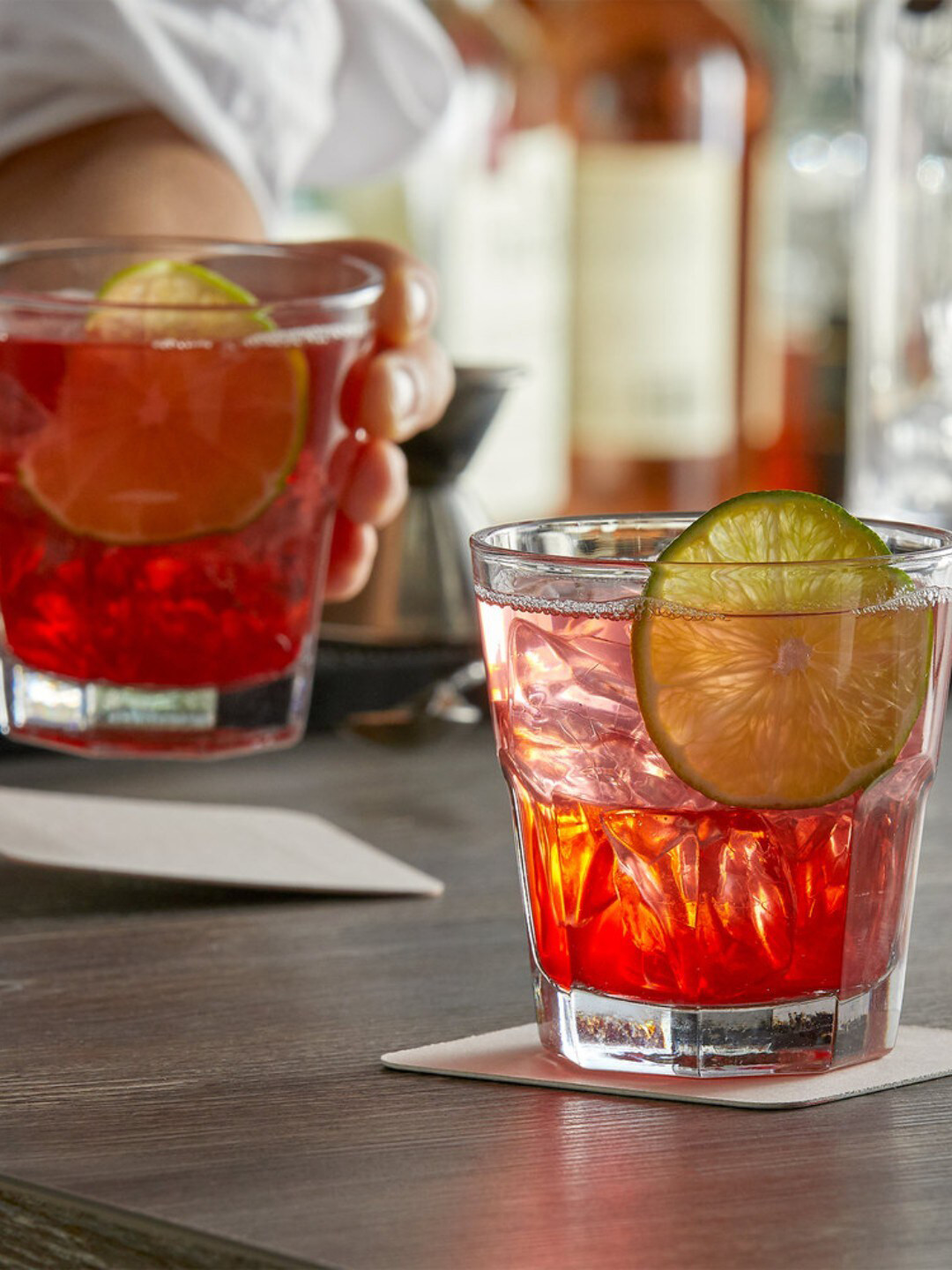 smart serve Marocco Transparent 2 Pieces Textured Whiskey Glasses-230ml Each