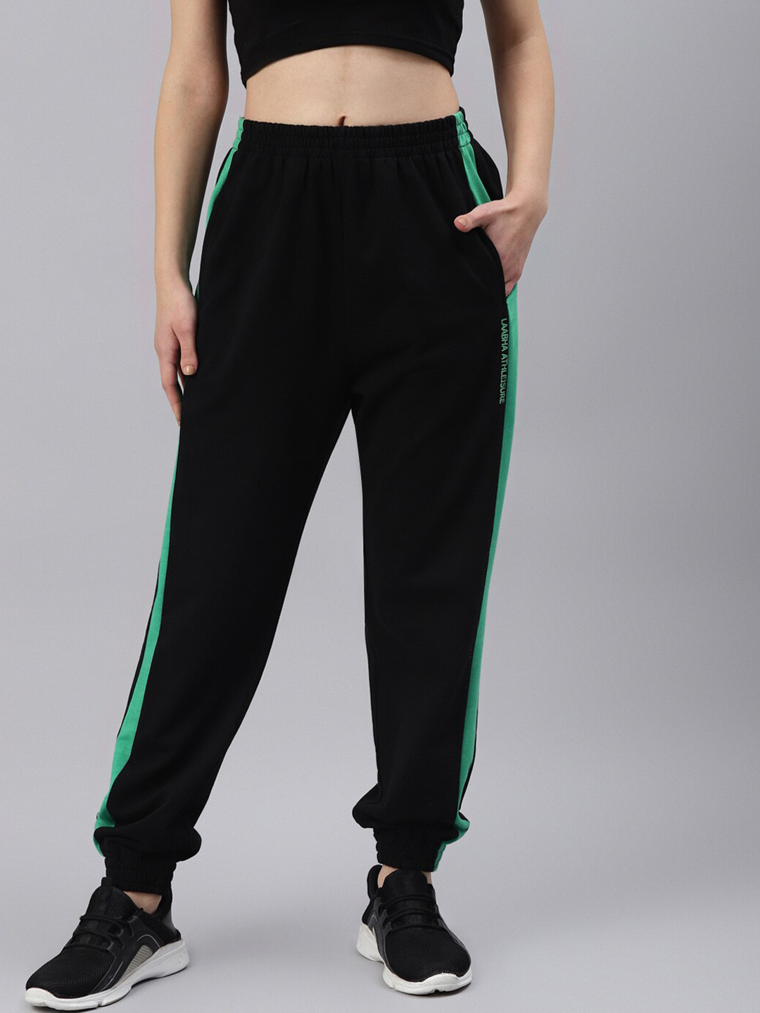 Laabha Women Side Panel Detail Anti Odour Cotton Outdoor Joggers