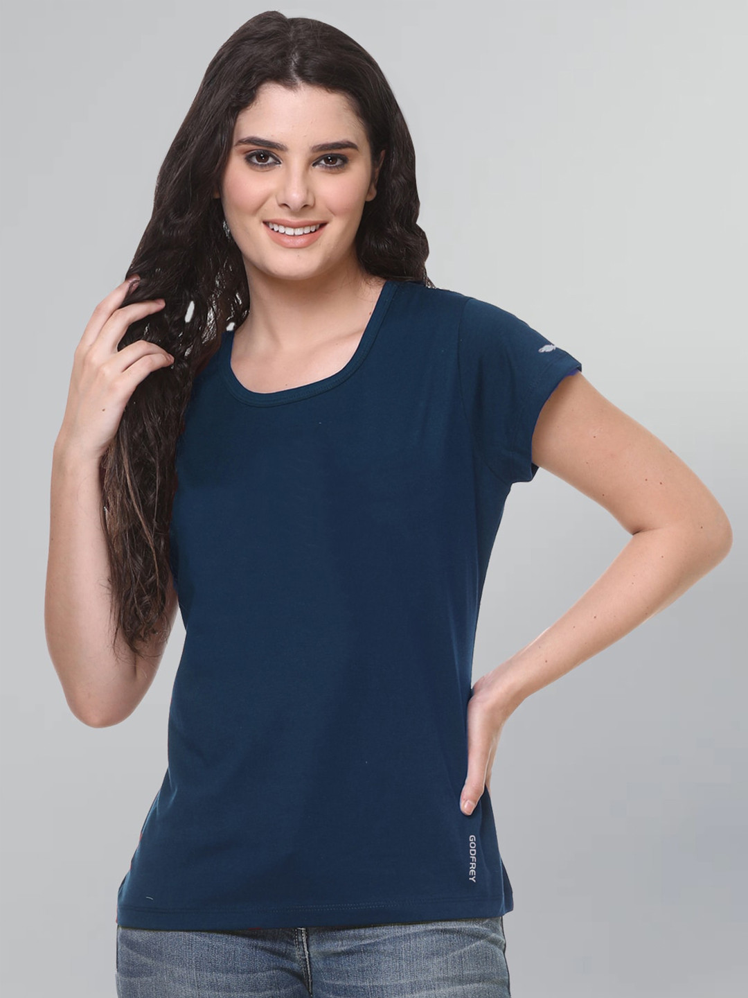 GODFREY Round Neck Cotton T-shirt