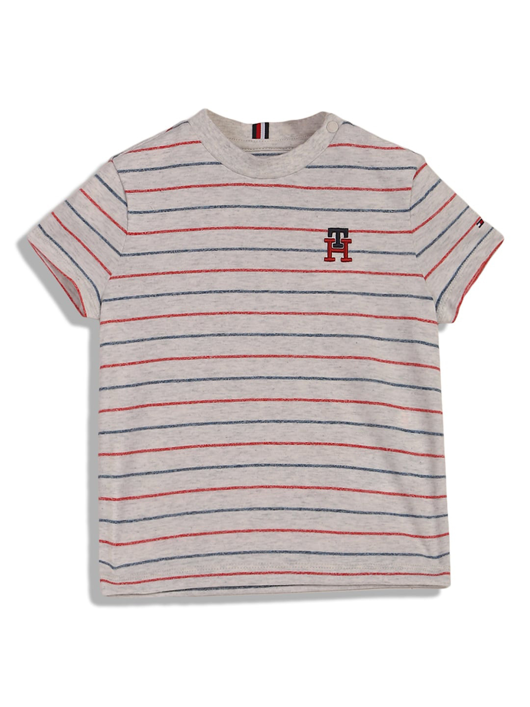 Tommy Hilfiger Boys Striped Round Neck T-shirt