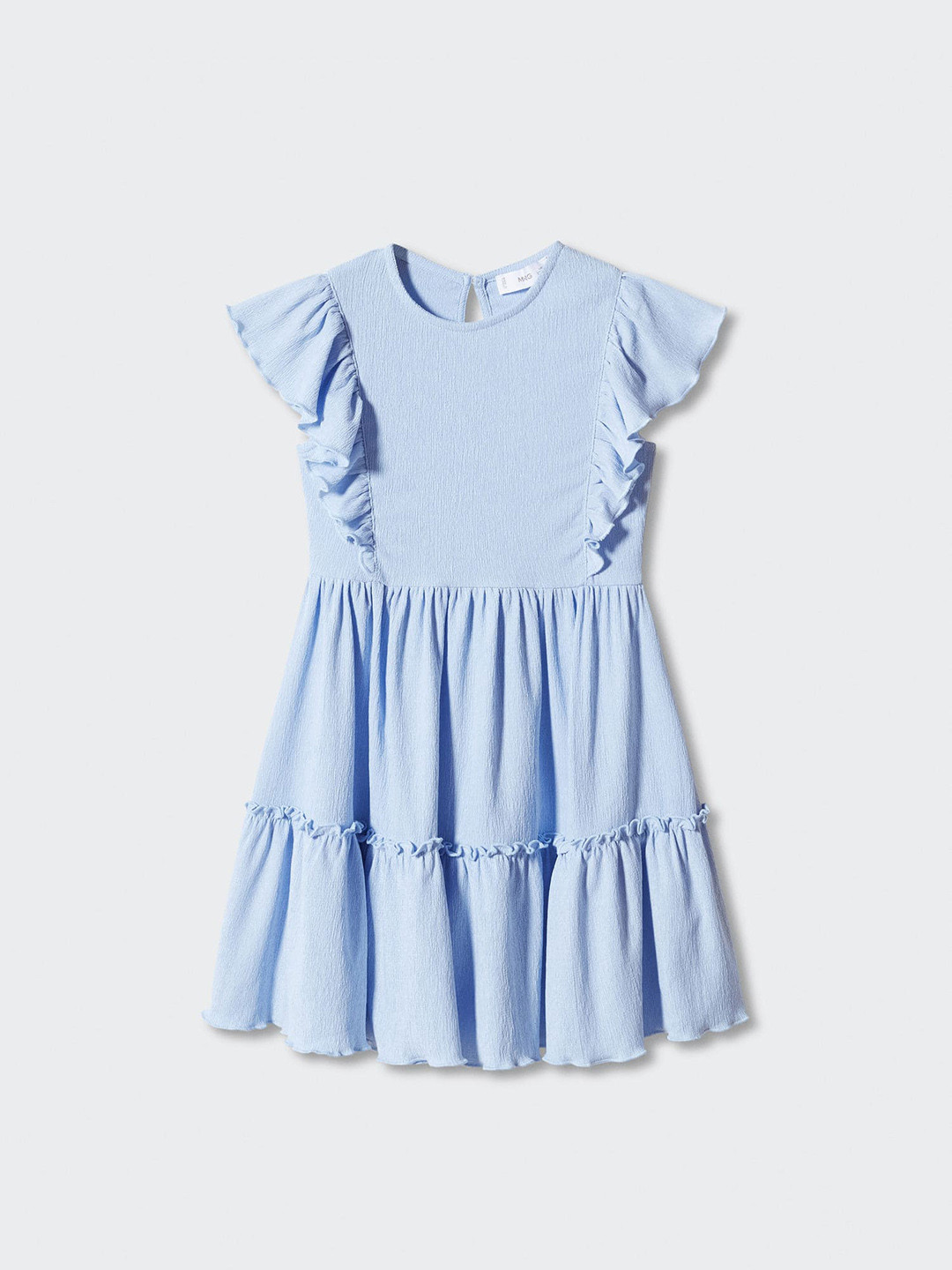 Mango Kids Girls Gathered & Ruffled Detail Fit & Flare Dress