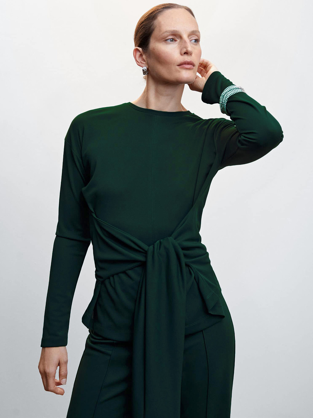 MANGO Front Tie-Up Top