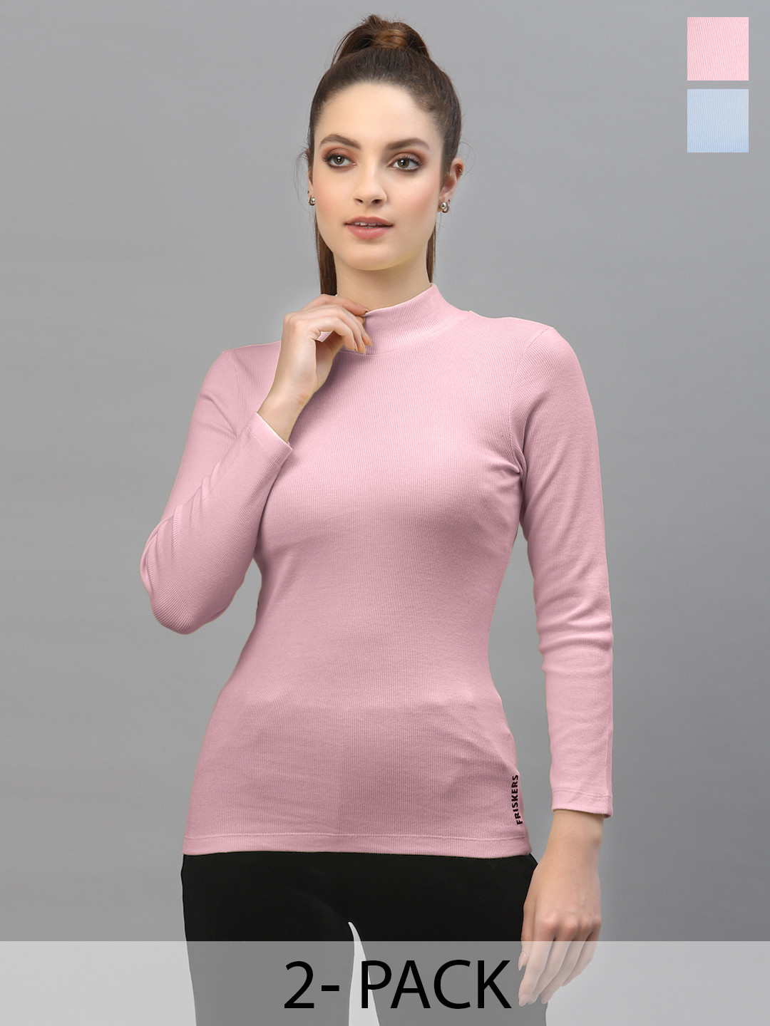 Friskers Pack of 2 Rib Regular Tops