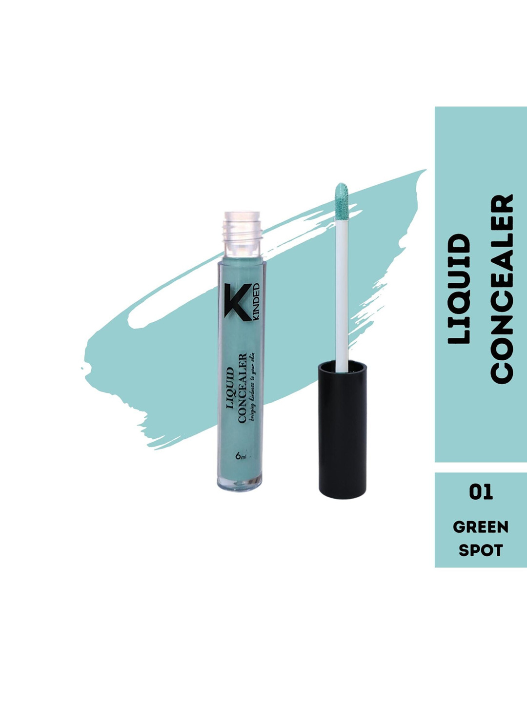 KINDED Full Coverage Creamy Matte Liquid Concealer 6ml - Green Spot 01