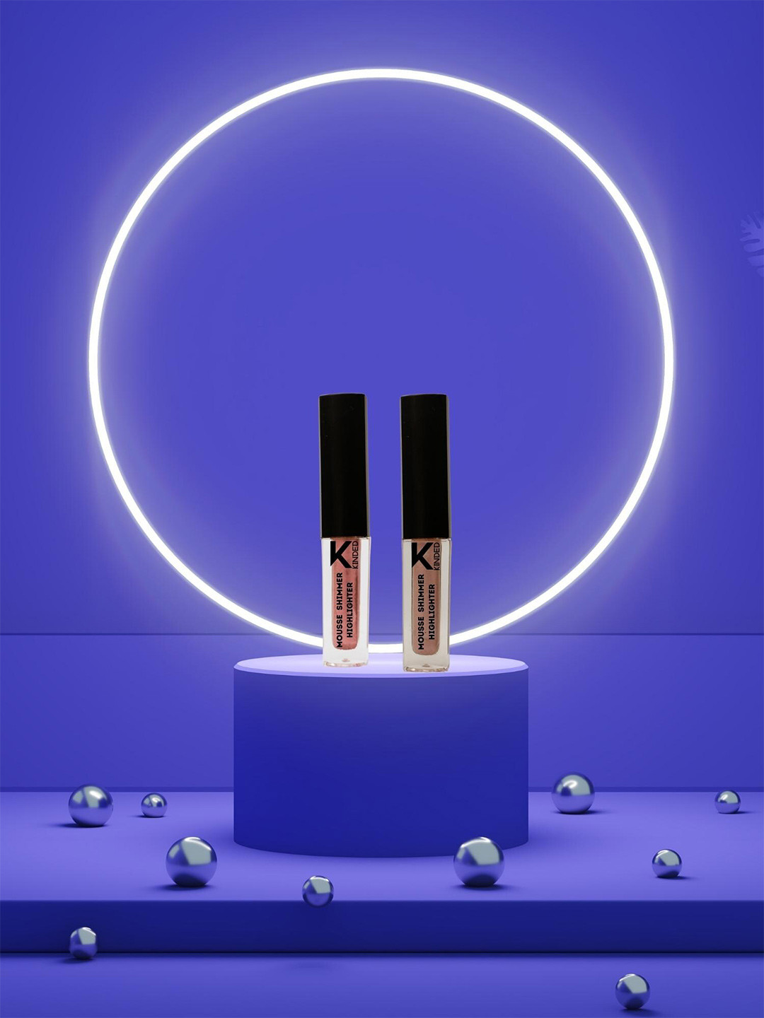 KINDED Set of 2 Mousse Shimmer Illuminator Liquid Highlighter 3ml each - Shade 02 & 05