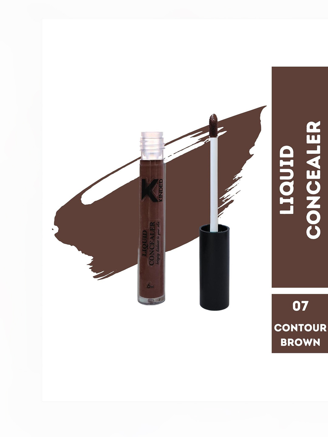 KINDED Full Coverage Creamy Matte Liquid Concealer 6ml - Contour Brown 07