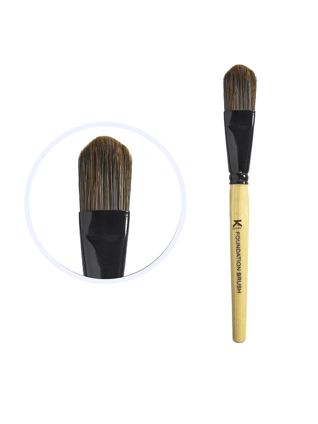 KINDED Natural Wooden Foundation Makeup Brush