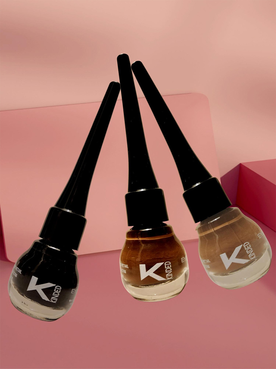 KINDED Set Of 3 Smudge Proof Long-Lasting Matte Finish Liquid Eyeliner - 5ml each